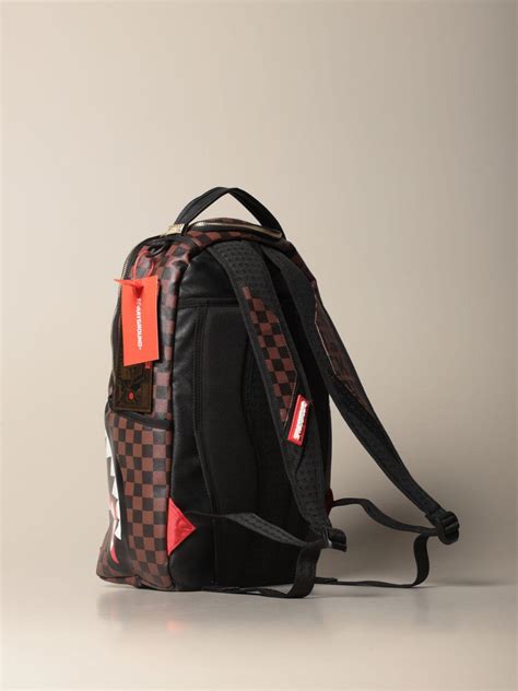 sprayground louis vuitton brown